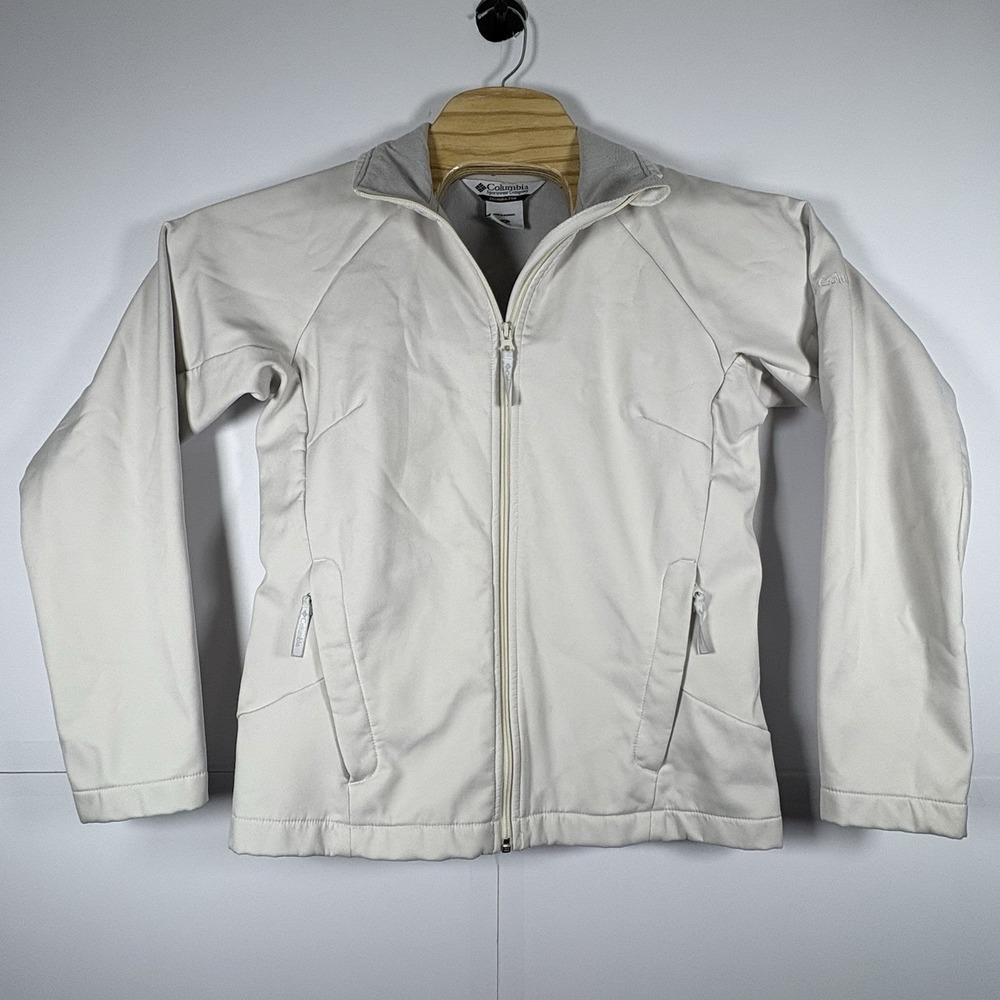 Columbia Women's Fleece Lined Valencia Peak Soft Shell Jacket Size Med Ivory